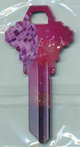 DISCO BALL PRINT KEY BLANKS SC-1 - Picture 1 of 1