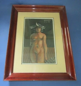 joli  Aquarelle par Francois Jousselin Signée encadrée framed watercolor 1972 - Bild 1 von 6