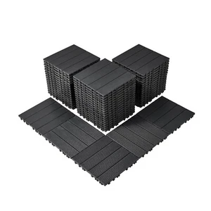 VEVOR 54x Terrassenfliesen Klickfliese Balkonfliesen Fliesen 30x30cm Dunkelgrau - Bild 1 von 12