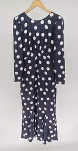 Nobody's Child Black And White Polka Dot Dress Women's UK Size 12 - Picture 1 of 9