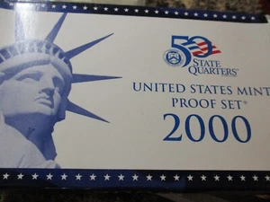2000-S US PROOF SET WITH BOX AND COA   X1 - Picture 1 of 4