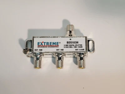 EXTREME 3 WAY BDS103H DIGITAL COAX CABLE SPLITTER CATV BRAND NEW - Image 1 of 2