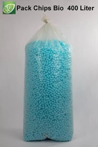 400 Liter BIO Verpackungschips Packpolster Polster Füllmaterial Chips weiss/pink - Bild 1 von 6