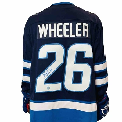 Camiseta deportiva Blake Wheeler 💎 NUEVA firmada Winnipeg Jets Home Fanatics L con certificado de autenticidad Foto 1 de 4