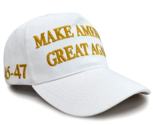 Official Trump MAGA 45 - 47 Hat White (Made in USA) - Picture 1 of 5
