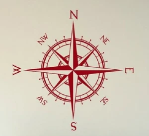 COMPASS NESW Vinyl Decal -Sticker for Jeep Car Truck Bumper Wall Window Decor - Foto 1 di 2