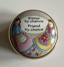 Halcyon Days Sister By Chance Friend By Choice Enamel Box