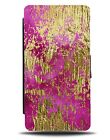 Pink and Gold Dripping Paint Flip Wallet Case Drips Drip Golden Smears Mark AT79