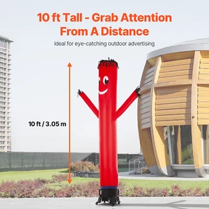 10 ft Air Dancers Wacky Waving Inflatable Tube Man with 9/10 HP Blower Fan - Picture 1 of 10