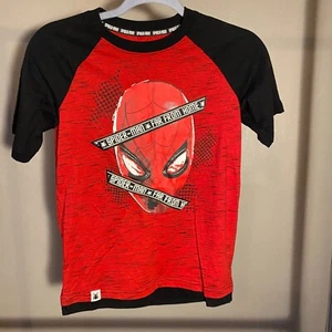 Spider Man Far From Home Marvel Kids Short Sleeve T-Shirt Youth 10/12 Red/Black - Picture 1 of 6