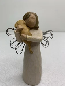 De colección Willow Tree Ángel de la Amistad con Cachorro Susan Lordi 1999 Demdaco 5,5x3,5" - Imagen 1 de 7