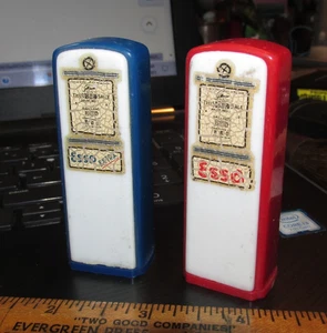 VTG Esso Gas Pump Salt & Pepper Shakers,AVSCO, USA, 1950s,MANNS,CLEARFIELD,PA - Picture 1 of 5