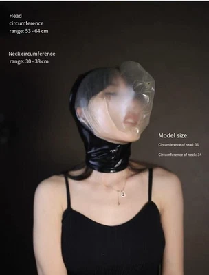 0.12mm ultra-thin Latex Rubber hood with breathing hole no zipper for Fetish US - Image 1 of 4