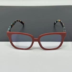 peepers Impromptu Dark Red Teal Botanico Reading Blue Light Glasses + 1.50 - Picture 1 of 9