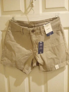 NWT St John’s Bay Size 6 Women’s Shorts Secretly Slender Mid Rise Biscotti  - Picture 1 of 10