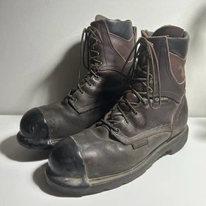 Redwing Boots Men’s Size 11 Leather Brown Gore-Tex Steel Toe Workwear Lace Up - Picture 1 of 9