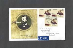 Australia 100 Years First Telephone Transmission Alexander Graham Bell FDC 1974 - Picture 1 of 2