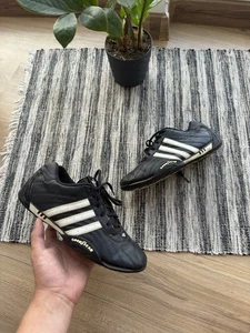 Adidas Good Year Vintage Leather Black Sneakers Shoes Men Size 38 Woman 7.5 Us - Picture 1 of 11