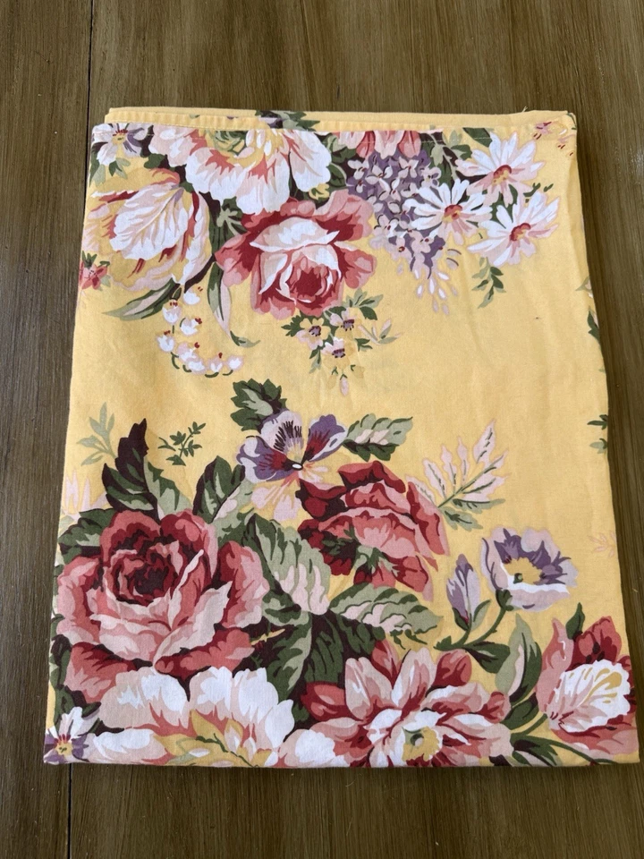 Ralph Lauren Brooke Yellow Floral Cottage Tablecloth  51x52” Rectangular - Image 1 of 2