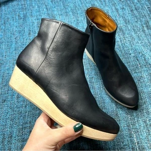 Botines Coclico Marmite Zueco Cuña Cuero Negro Euro 37 o Para Mujer 6.5-7 - Imagen 1 de 11