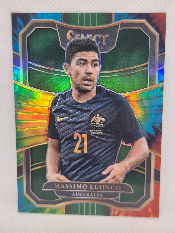 #/30  Massimo Luongo Australia Millwall 2017-18 Panini Select TIE-DIE Prizm! - Image 1 of 2