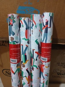 Wondershop carta da imballaggio afroamericana con fiocchi di neve 55 piedi quadrati (lotto di 4) - Foto 1 di 3