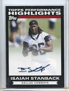 Isaiah Stanback 2007 Topps Performance Highlights Autographs #THAIS-Cowboys - Imagen 1 de 2