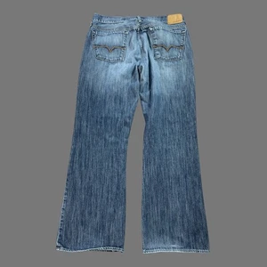Guess Falcon Jeans Mens 36x32 Blue Bootcut Relaxed  Button Fly 100% Cotton Y2K - Picture 1 of 14