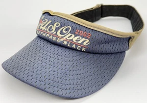 2002 U.S. Open Bethpage Black StrapBack Visor RARE Embroidered Golf Golfing Cap - Picture 1 of 13