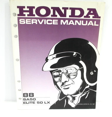 Honda SA50 Elite 50LX 50 LX 1988 original manual de servicio 61GS700 Foto 1 de 4
