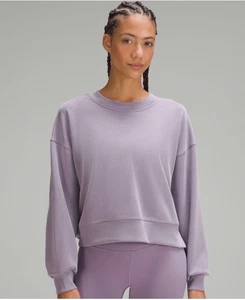 Lululemon Perfectly Oversized Softstreme Spellout Purple Ash Crew Sweater Gr. 4 - Bild 1 von 6