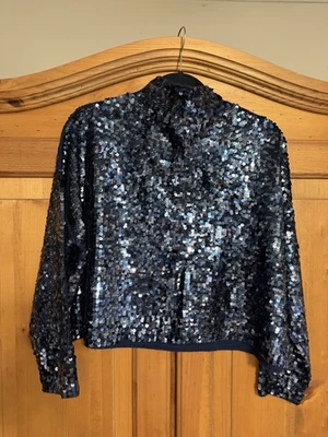 Suéter Anthropologie Pilcro Alani Cashmere Lentejuelas Cuello Simulado Talla Pequeña Foto 1 de 4