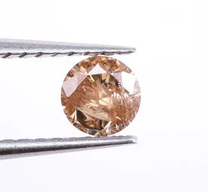 Diamante marrone fantasia sale e pepe tondo naturale 0,26 ct per bigiotteria. - Foto 1 di 6