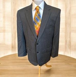 Jos A Bank Gordon Gr. 44R Sport Mantel 100% Wolle grau Fischgrät Jacke Blazer - Bild 1 von 11
