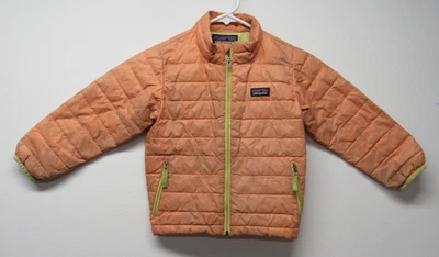 Suéter de plumón Thrashed Patagonia para niñas bebé 60518 chaqueta acolchada talla 3T manchas agujeros Foto 1 de 4