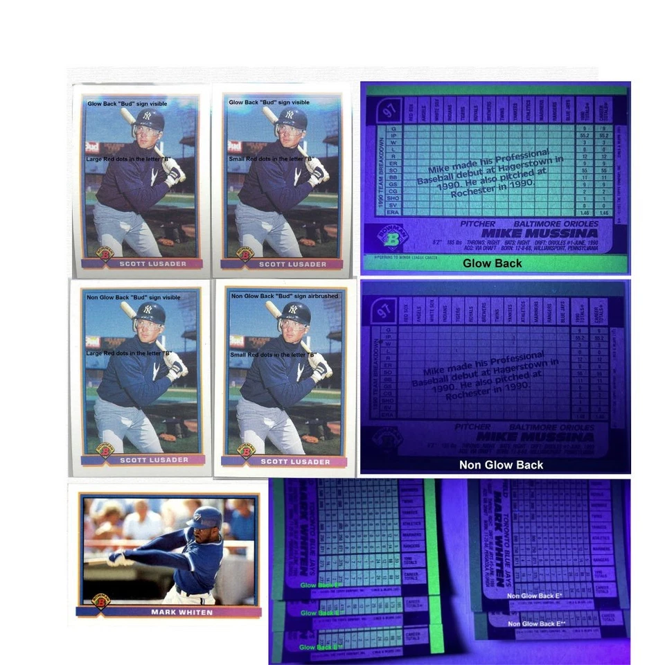 1991 Bowman Baseball Cards 201-300 + Glow Backs + E Copyright Variations U Pick! - Image 1 of 1