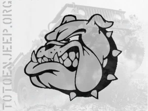 POCHOIR STENCIL MARQUAGE CHIEN BOULDOG1 14CM US jeep willys dodge - Foto 1 di 1