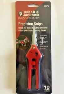 SPEAR AND JACKSON PRUNING SNIPS STAINLESS STEEL PRECISION GARDEN PRUNER - Picture 1 of 1