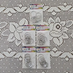 Nuevos llaveros divididos en tono plata de 40 piezas hechos a mano para hacer joyas suministros artesanales - Imagen 1 de 5