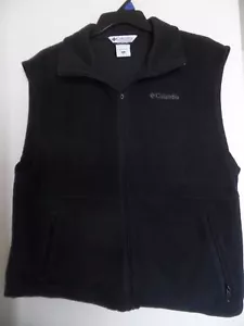 Chaleco polar Columbia para hombre negro XL cremallera completa granito - Imagen 1 de 3