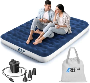 Luxus Camping Doppel Luftbett Mit Elekrischer Luftpumpe - Luftmatratze Für 2 Per - Bild 1 von 12
