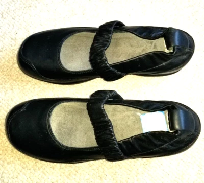 Zapatos Mujer-DANSKO-cuero Negro "Chrissy" Mary Jane Sin Cordones Planos-39 (8.5-9 EE. UU.) Foto 1 de 4