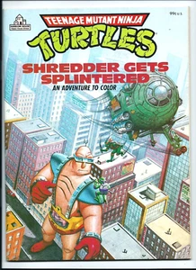 TEENAGE MUTANT NINJA TURTLES COLORING BOOK: SHREDDER GETS SPLINTERED -- UNUSED - Picture 1 of 3