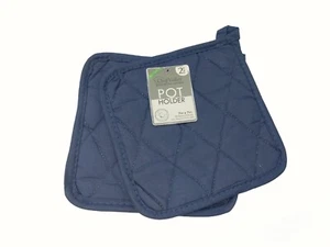 2pk Cotton Pot Holder Kitchen Cooking Oven Pot Trivet Heat Resistant Mat - Picture 1 of 2