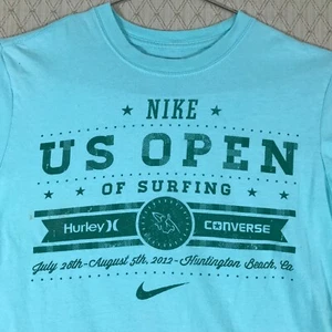 HURLEY Nike Huntington Beach 2012 US Open of Surfing SHIRT Gr. M Blau Premium Fit - Bild 1 von 12