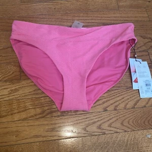 CALIA Women's Wide Banded Swim Bikini Bottom Size Medium Pink Heat Waves - Picture 1 of 3