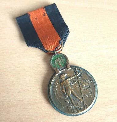 WW1 Belgian Yser Medal Issued to Belgian, British & French Troops - October 1918 - Image 1 of 4