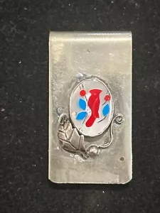 DE COLECCIÓN PLATA ESTERLINA ZUNI NATIVO AMERICANO PÁJARO ROJO CLIP PARA DINERO - HALLAZGO PATRIMONIAL - Imagen 1 de 6