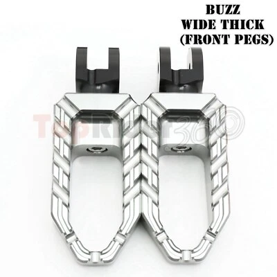 Clavijas delanteras anchas CNC BUZZ Highway para Buell XB9R Firebolt 03-07 XB12R Foto 1 de 4