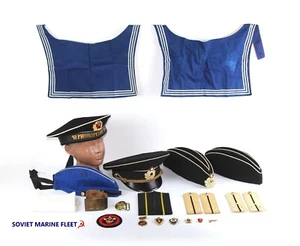 Uniforme militar soviético Marinero GORRA guarnición correas de hombro Marina tocado URSS - Imagen 1 de 12